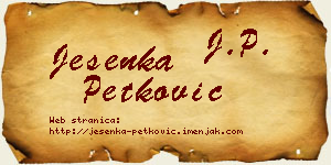 Jesenka Petković vizit kartica